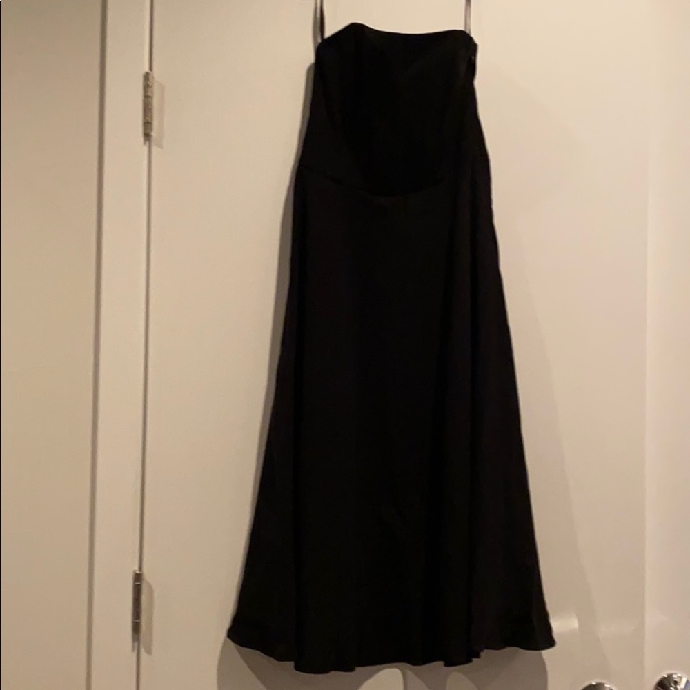 Black strapless dress